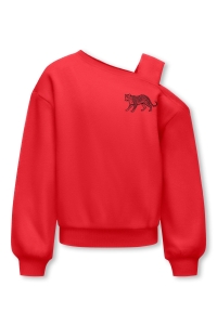 ONLY KOGSEEMA LIFE LS O-NECK OFFSHLDR CS: birch/leopard sitting
