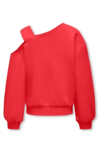 ONLY KOGSEEMA LIFE LS O-NECK OFFSHLDR CS: mars red/leopard standing