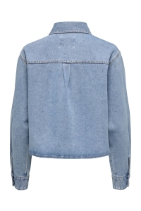 ONLY ONLMAGGIEMAY L/S RHINEST DNM SHIRT light blue denim