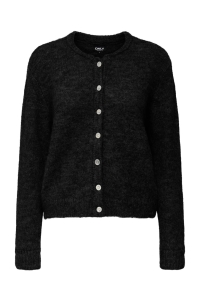 ONLY ONLMAGGIE LIFE LS BUTTON CARDIGAN C: black