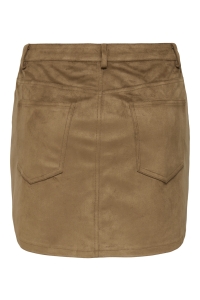 ONLY ONLTULIP LIFE FAUX SUEDE SKIRT OTW cognac
