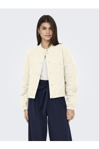 ONLY ONLAURA LIGHT QUILTED EMB. BOMBER O: moonbeam/flower emb.
