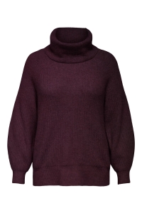 carmakoma CARWHITNEY LIFE LS LOOSE ROLLNECK K: mauve wine/melange