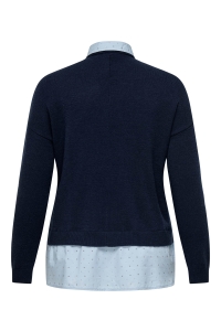 carmakoma CARDAGMAR LS COLLAR MIX KNT night sky/kentucky blue woven