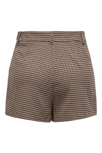 ONLY ONLLETTIE LIFE MW CHECK SKORT TLR decadent chocolate/nomad & toast
