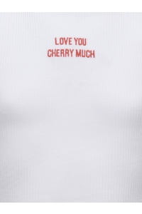 ONLY KOGLINEA LIFE TEXT S/L SHORT TOP CS: bright white/love you cherry muc