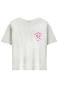 ONLY KOGDINA LIFE S/S CLUB TOP BOX CS JR: bright white/fuchsia pink lobste