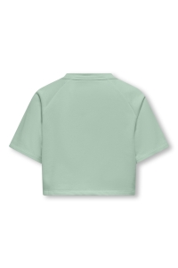 ONLY KOGCORA S/S PRINT O-NECK UB CS SWT aqua foam/le marais