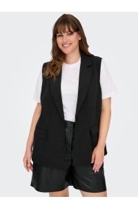 carmakoma CARELLY LIFE S/L LOOSE VEST TLR black