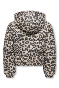 ONLY KOGDALIA SHT PUFFER AOP JACKET OTW : silver mink/leo