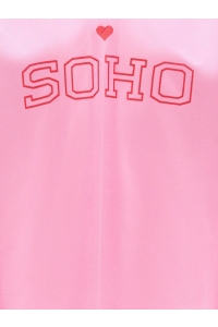 ONLY KOGLULU S/S V-NECK SPORTY TOP CS JR: begonia pink/mars red lines/23/s