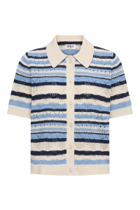 ONLY ONLLULA POLO S/S CARDIGAN KNT NOOS allure/nightsky - cd