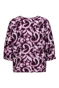 carmakoma CARTYLA LIFE 3/4 BLOUSE AOP mauve wine/leo graphic aop