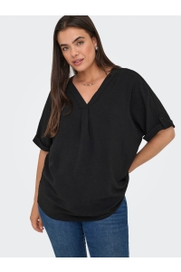 carmakoma CARMETTA LIFE 2/4 FOLD UP V-NECK TO: black