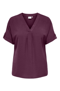 carmakoma CARMETTA LIFE 2/4 FOLD UP V-NECK TO: mauve wine