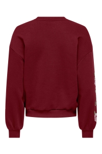 ONLY ONLBROOKLYN L/S EMBROIDERY BOX SWT cabernet/boho flowers (carbernet