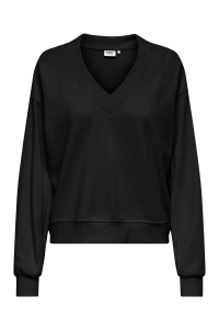ONLY ONLBELLA L/S V-NECK UB SWT black