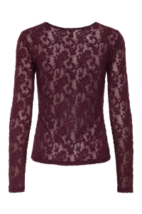 ONLY ONLBLAISE L/S TOP JRS mauve wine