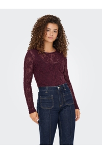 ONLY ONLBLAISE L/S TOP JRS mauve wine