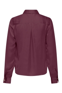 ONLY ONLZORA LS SATIN SHIRT WVN mauve wine