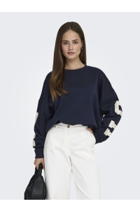ONLY ONLSWEAT L/S BACK/SLEEVE PRINT SWT : night sky/birch houston print