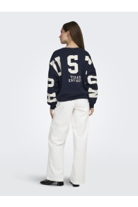 ONLY ONLSWEAT L/S BACK/SLEEVE PRINT SWT : night sky/birch houston print