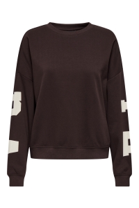 ONLY ONLSWEAT L/S BACK/SLEEVE PRINT SWT : vineyard wine/birch florida prin