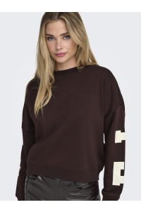 ONLY ONLSWEAT L/S BACK/SLEEVE PRINT SWT : vineyard wine/birch florida prin