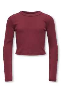 ONLY KOGBINA LIFE L/S O-NECK TOP JRS cabernet