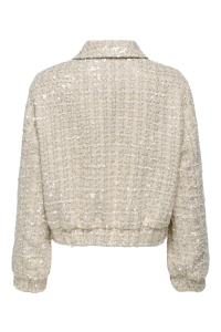 ONLY ONLSIGNE SEQUIN BOUCLE JACKET OTW pumice stone