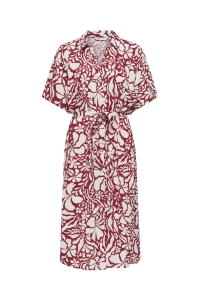 ONLY ONLYASMIN S/S SHIRT DRESS WVN NOOS merlot/narri print