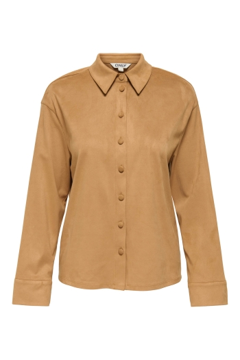 ONLY ONLLINIA LIFE L/S FAUX SUEDE SHIRT :