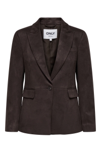 ONLY ONLYLVA LIFE L/S FAUX SUEDE BLAZER : black coffee