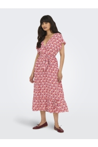 ONLY ONLZILLA ADELE LIFE SS LONG DRESS W: equestrian red/547 warm
