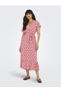 ONLY ONLZILLA ADELE LIFE SS LONG DRESS W: equestrian red/547 warm