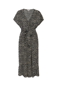 ONLY ONLZILLA ADELE LIFE SS LONG DRESS W: black/katty animal