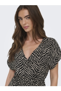ONLY ONLZILLA ADELE LIFE SS LONG DRESS W: black/katty animal