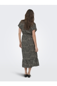 ONLY ONLZILLA ADELE LIFE SS LONG DRESS W: black/katty animal