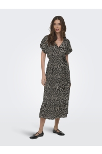 ONLY ONLZILLA ADELE LIFE SS LONG DRESS W: black/katty animal