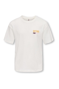 ONLY KOGVIVVI LIFE S/S LOOSE LOVELY TOP : cloud dancer/figgi