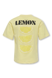 ONLY KOGVIVVI LIFE S/S LOOSE LOVELY TOP : sunlight/lemon