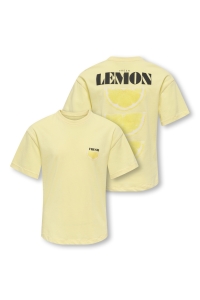 ONLY KOGVIVVI LIFE S/S LOOSE LOVELY TOP : sunlight/lemon
