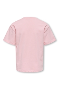 ONLY KOGVIVVI LIFE S/S LOOSE LOVELY TOP : tickled pink/pomegranate