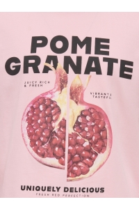 ONLY KOGVIVVI LIFE S/S LOOSE LOVELY TOP : tickled pink/pomegranate