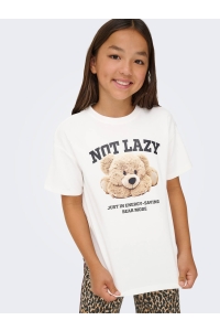 ONLY KOGBILLIE SS LOOSE TEDDY TOP JRS NO: cloud dancer/lazy