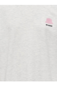 ONLY KOGBILLIE SS LOOSE TEDDY TOP JRS NO: light grey melange/collage