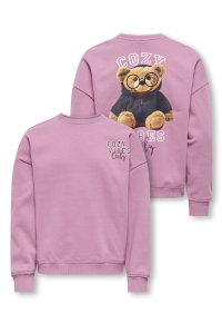 ONLY KOGBILA L/S OVZ PRINT O-NECK SWT NO: mauve orchid/cozy