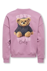 ONLY KOGBILA L/S OVZ PRINT O-NECK SWT NO: mauve orchid/cozy