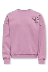 ONLY KOGBILA L/S OVZ PRINT O-NECK SWT NO: mauve orchid/cozy