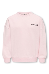 ONLY KOGBILA L/S OVZ PRINT O-NECK SWT NO: chalk pink/lazy dog